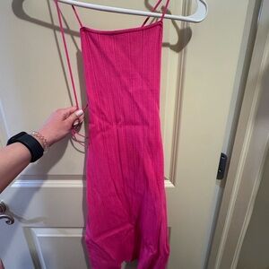 Zara Fuchsia Jumpsuit with Spaghetti Straps